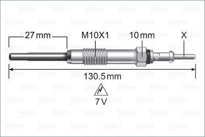 Valeo Glühkerze [Hersteller-Nr. 345249] für Mercedes-Benz von VALEO