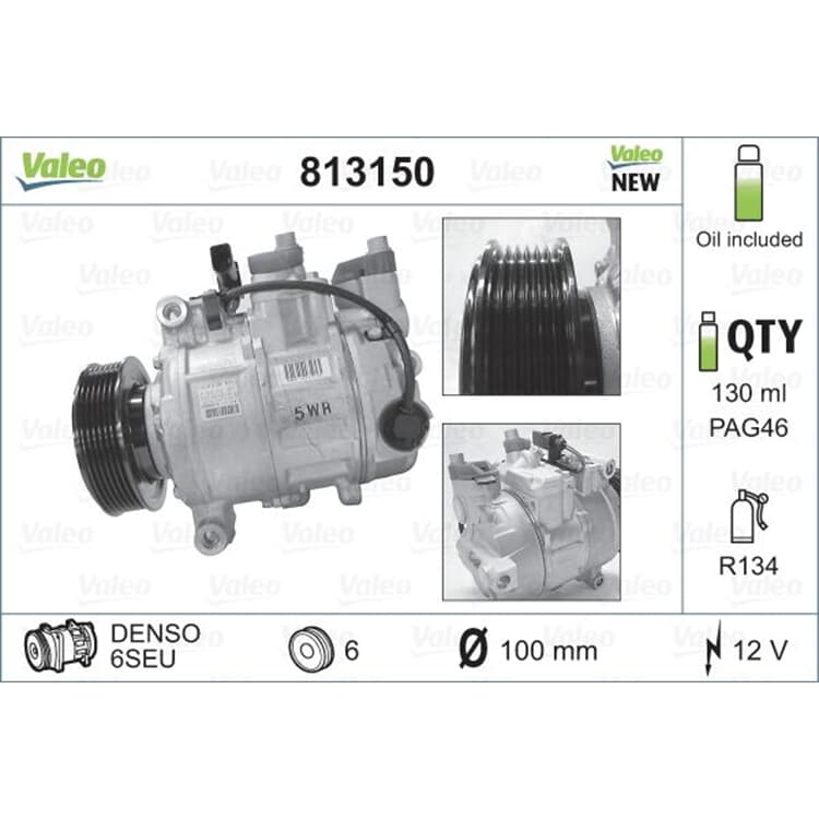 Valeo Klimakompressor Audi A4 A5 A6 A8 Q5 Seat Exeo von VALEO