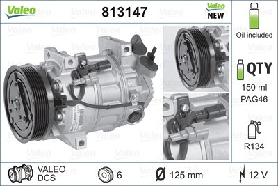 Valeo Klimakompressor DCS [Hersteller-Nr. 813147] für Renault von VALEO