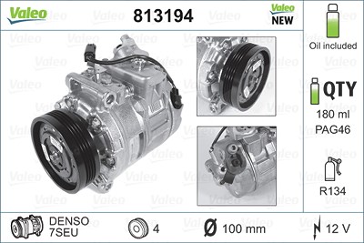 Valeo Kompressor, Klimaanlage [Hersteller-Nr. 813194] für BMW von VALEO