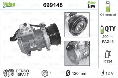 Valeo Kompressor, Klimaanlage [Hersteller-Nr. 699148] für BMW von VALEO