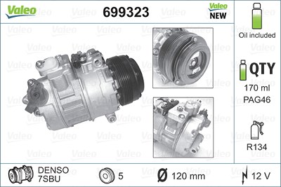 Valeo Kompressor, Klimaanlage [Hersteller-Nr. 699323] für BMW von VALEO