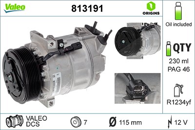 Valeo Kompressor, Klimaanlage [Hersteller-Nr. 813191] für Renault von VALEO