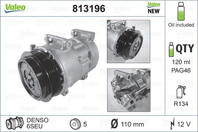 Valeo Kompressor, Klimaanlage [Hersteller-Nr. 813196] für Mercedes-Benz von VALEO