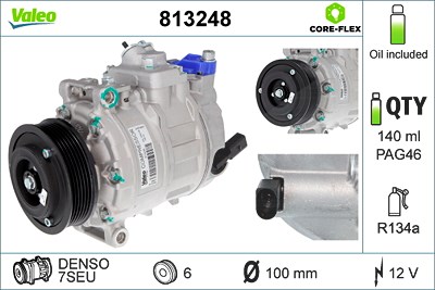 Valeo Kompressor, Klimaanlage [Hersteller-Nr. 813248] für VW von VALEO