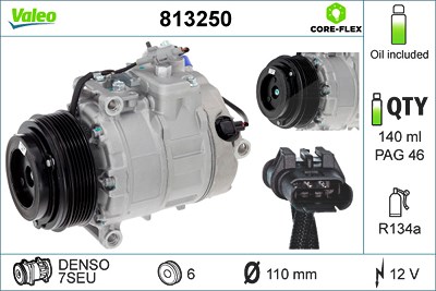 Valeo Kompressor, Klimaanlage [Hersteller-Nr. 813250] für BMW von VALEO