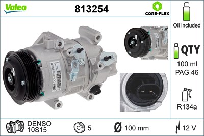 Valeo Kompressor, Klimaanlage [Hersteller-Nr. 813254] für Toyota von VALEO