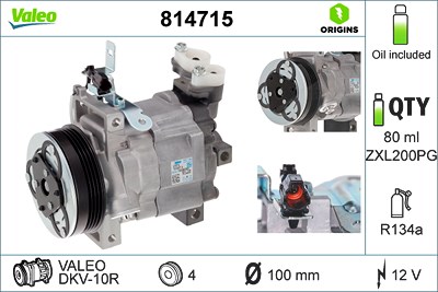 Valeo Kompressor, Klimaanlage [Hersteller-Nr. 814715] für Subaru von VALEO