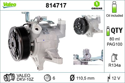 Valeo Kompressor, Klimaanlage [Hersteller-Nr. 814717] für Subaru von VALEO