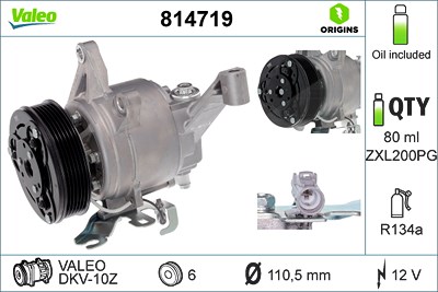 Valeo Kompressor, Klimaanlage [Hersteller-Nr. 814719] für Subaru von VALEO