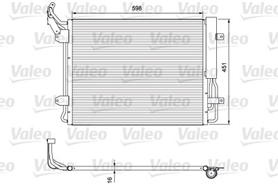 Valeo Kondensator, Klimaanlage [Hersteller-Nr. 814091] für VW von VALEO