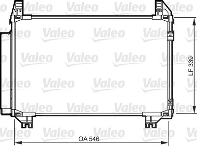 Valeo Kondensator, Klimaanlage [Hersteller-Nr. 814233] für Toyota von VALEO