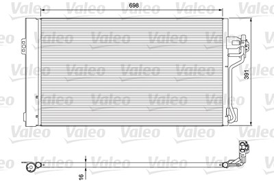 Valeo Kondensator, Klimaanlage [Hersteller-Nr. 814391] für Mercedes-Benz von VALEO