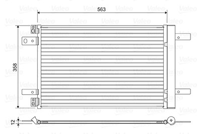 Valeo Kondensator, Klimaanlage [Hersteller-Nr. 822550] für Citroën, Ds, Fiat, Opel, Peugeot, Toyota, Vauxhall von VALEO