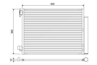 Valeo Kondensator, Klimaanlage [Hersteller-Nr. 822636] für Renault, Smart von VALEO