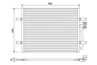 Valeo Kondensator, Klimaanlage [Hersteller-Nr. 822654] für VW von VALEO