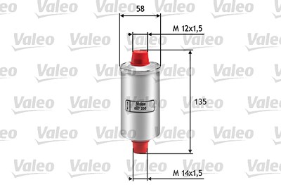 Valeo Kraftstofffilter [Hersteller-Nr. 587200] für Alfa Romeo, Audi, Citroën, Ferrari, Fiat, Ford, Lancia, Peugeot, Porsche, Renault, Saab, Volvo, VW von VALEO