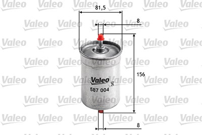 Valeo Kraftstofffilter [Hersteller-Nr. 587004] für Austin, Bertone, Nissan, Morgan, Mercedes-Benz, Alpina, Alfa Romeo, Rover, Fiat, Ford, Seat, Mg, Sk von VALEO