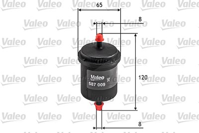 Valeo Kraftstofffilter [Hersteller-Nr. 587009] für Autobianchi, Fiat, Lancia von VALEO