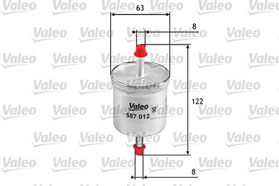 Valeo Kraftstofffilter [Hersteller-Nr. 587012] für Nissan, Ford, Infiniti, Isuzu von VALEO