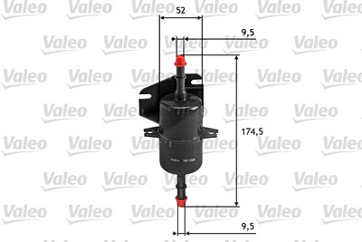 Valeo Kraftstofffilter [Hersteller-Nr. 587018] für Fiat von VALEO