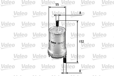 Valeo Kraftstofffilter [Hersteller-Nr. 587021] für Audi, Seat, Skoda, VW von VALEO