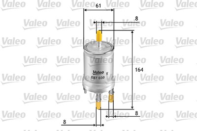 Valeo Kraftstofffilter [Hersteller-Nr. 587030] für Audi, Seat, Skoda, VW von VALEO