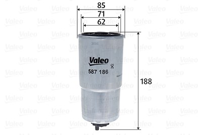 Valeo Kraftstofffilter [Hersteller-Nr. 587186] für Hyundai von VALEO