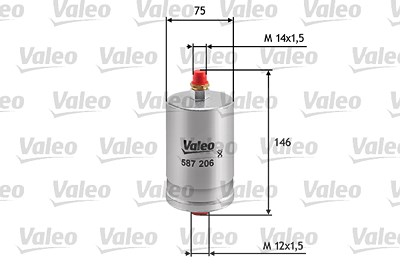 Valeo Kraftstofffilter [Hersteller-Nr. 587206] für Ferrari, Mercedes-Benz, Porsche von VALEO