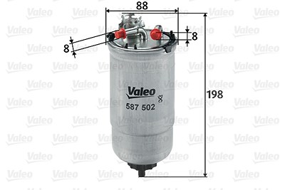 Valeo Kraftstofffilter [Hersteller-Nr. 587502] für Seat, Skoda, VW von VALEO