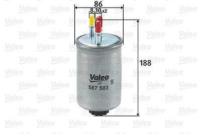 Valeo Kraftstofffilter [Hersteller-Nr. 587503] für Ford, Hyundai, Jaguar, Kia, Ssangyong von VALEO