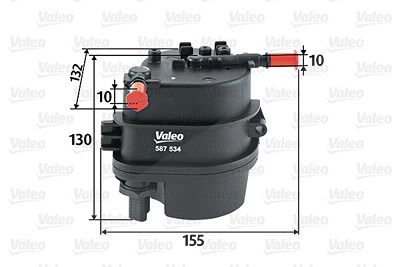 Valeo Kraftstofffilter [Hersteller-Nr. 587534] für Citroën, Ford, Mazda, Peugeot, Toyota von VALEO