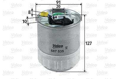 Valeo Kraftstofffilter [Hersteller-Nr. 587535] für Chrysler, Jeep, Mercedes-Benz von VALEO