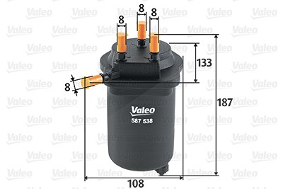 Valeo Kraftstofffilter [Hersteller-Nr. 587538] für Nissan, Renault von VALEO