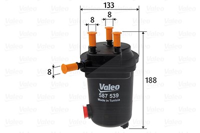 Valeo Kraftstofffilter [Hersteller-Nr. 587539] für Nissan, Renault von VALEO