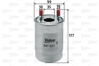 Valeo Kraftstofffilter [Hersteller-Nr. 587551] für Renault von VALEO