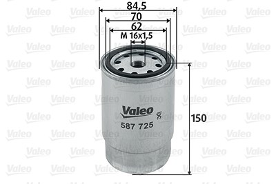 Valeo Kraftstofffilter [Hersteller-Nr. 587725] für Kia, Hyundai von VALEO