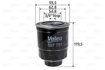 Valeo Kraftstofffilter [Hersteller-Nr. 587751] für Toyota von VALEO