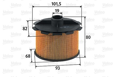 Valeo Kraftstofffilter [Hersteller-Nr. 587905] für Toyota, Citroën, Fiat, Peugeot von VALEO