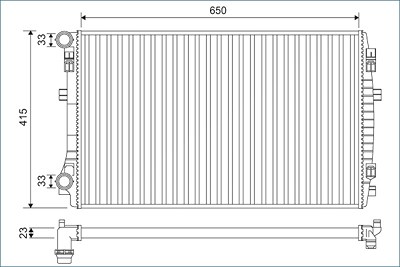 Valeo Kühler, Motorkühlung [Hersteller-Nr. 701129] für Audi, Cupra, Seat, Skoda, VW von VALEO