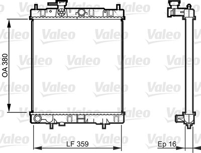 Valeo Kühler, Motorkühlung [Hersteller-Nr. 731287] für Nissan von VALEO