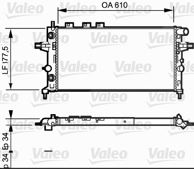 Valeo Kühler, Motorkühlung [Hersteller-Nr. 732548] für Opel von VALEO