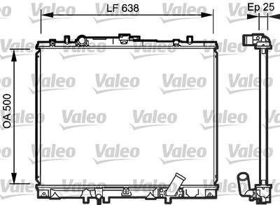 Valeo Kühler, Motorkühlung [Hersteller-Nr. 734424] für Mitsubishi von VALEO