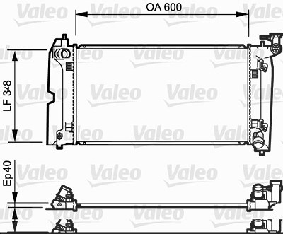 Valeo Kühler, Motorkühlung [Hersteller-Nr. 734711] für Toyota von VALEO