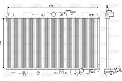 Valeo Kühler, Motorkühlung [Hersteller-Nr. 734716] für Honda von VALEO