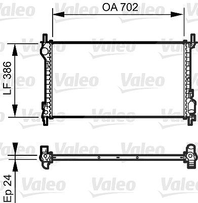 Valeo Kühler, Motorkühlung [Hersteller-Nr. 735167] für Ford von VALEO