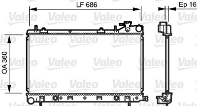 Valeo Kühler, Motorkühlung [Hersteller-Nr. 735209] für Subaru von VALEO