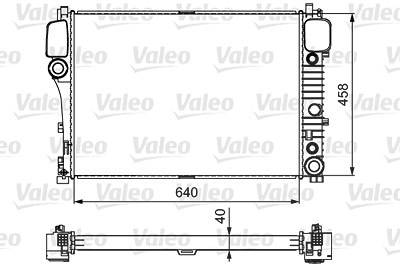 Valeo Kühler, Motorkühlung [Hersteller-Nr. 735299] für Mercedes-Benz von VALEO