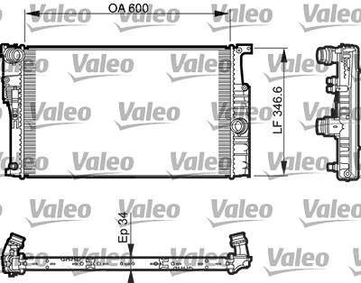 Valeo Kühler, Motorkühlung [Hersteller-Nr. 735456] für BMW von VALEO