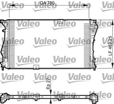 Valeo Kühler, Motorkühlung [Hersteller-Nr. 735599] für Opel, Renault von VALEO